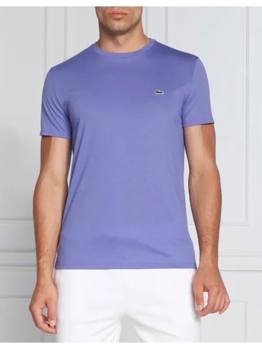 Lacoste Men’s Lavender Short-Sleeve Crew Tee